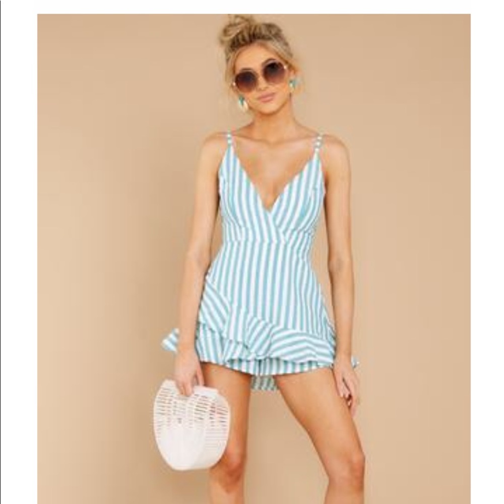 Red dress boutique romper
